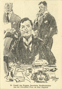 99770 Portret van W. Graadt van Roggen, geboren Nijmegen 8 januari 1879, hoofdredacteur van het Utrechts Dagblad ...